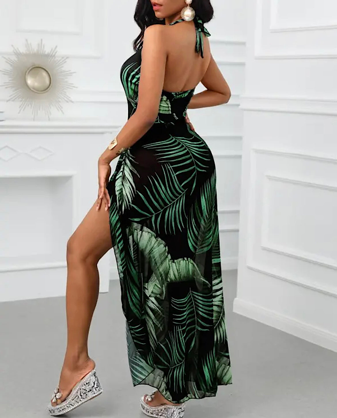 Traje de baño entero con pareo